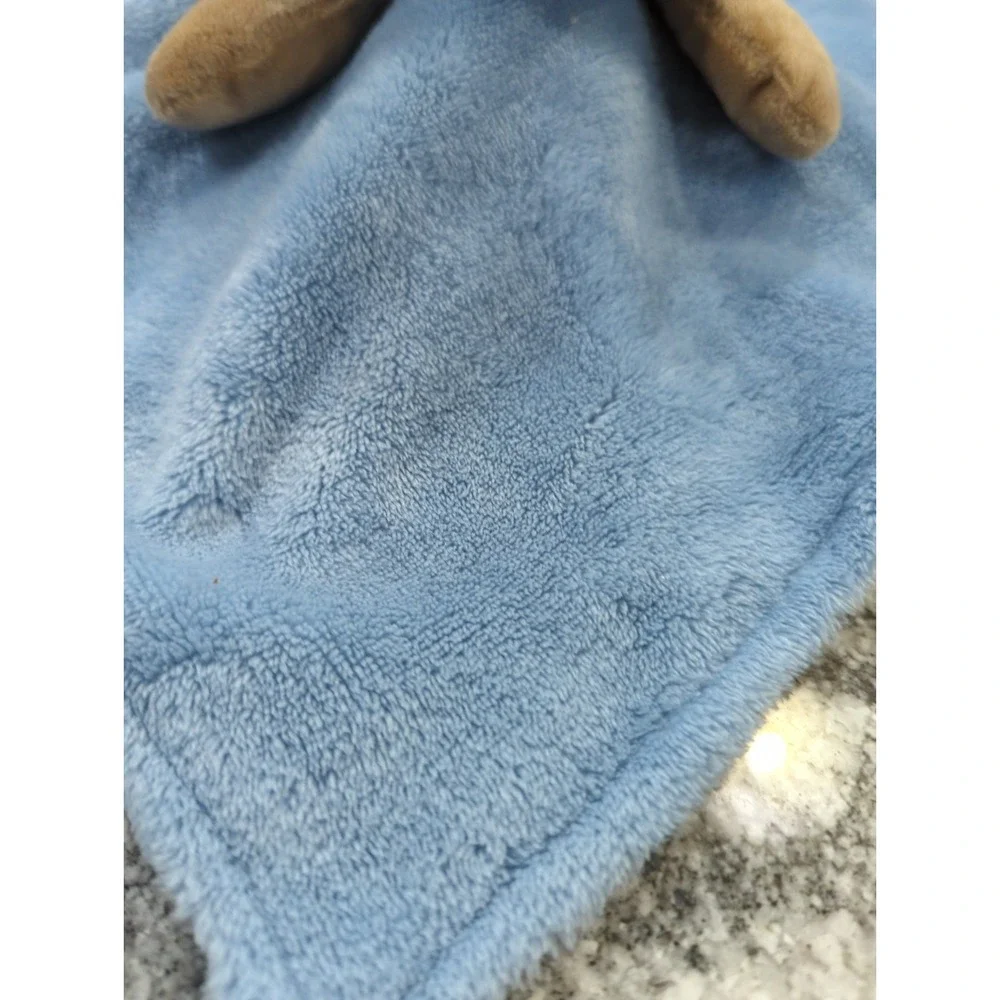 Carter's Blue Brown Puppy Dog Security Blanket Lovey 13.5